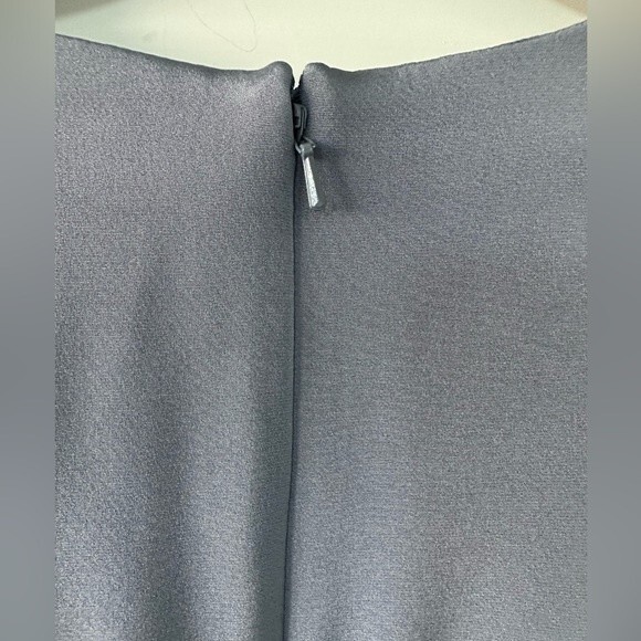 THEIA Sheath Cocktail Dress Womens size 4 blue-grey V-Neck - Picture 7 of 7